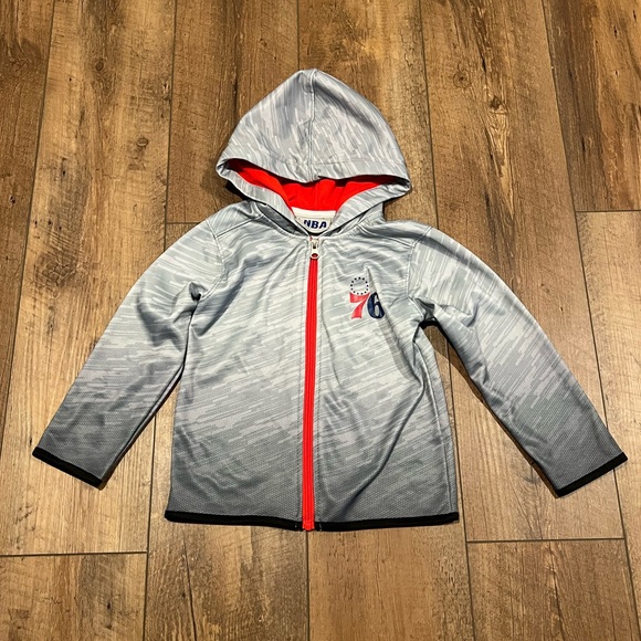 Philadelphia 76ers Zip Up Hoodie, 4T - Picture 1 of 5